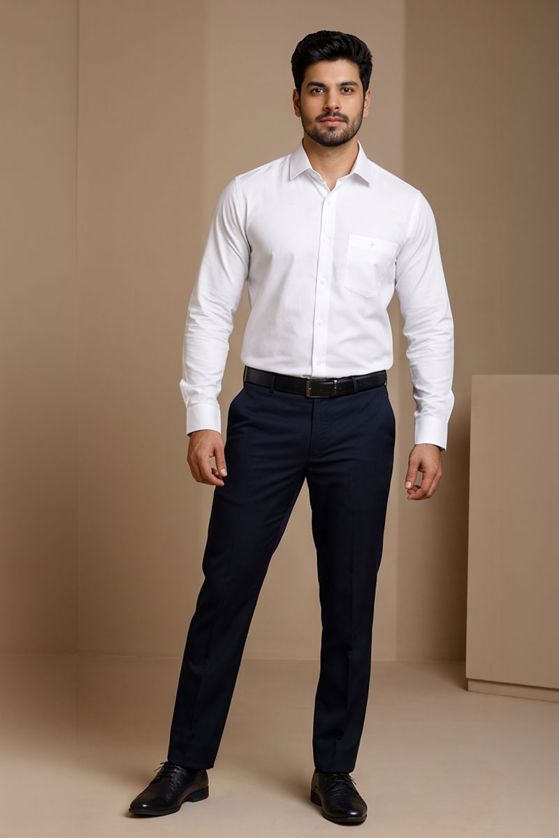 Premium White Formal Shirt -White