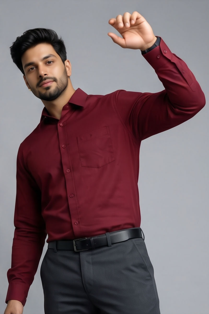Classic Dark Pink Shirt - 3