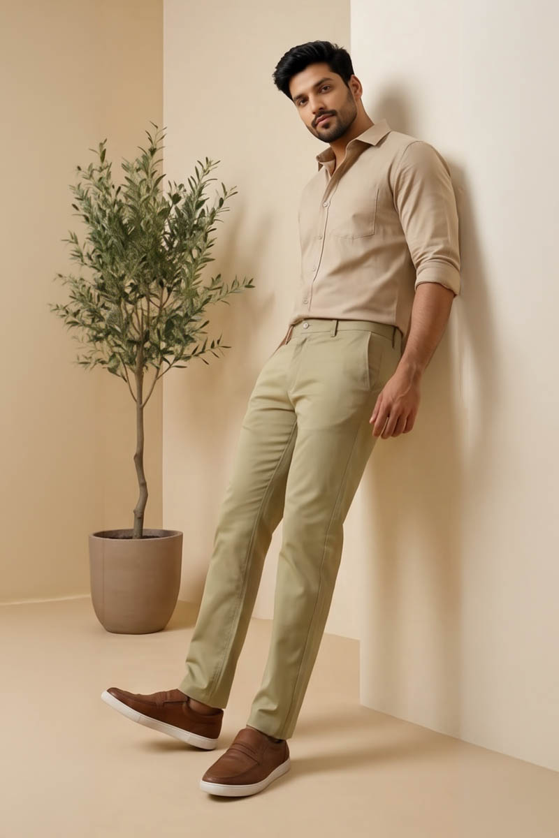 Signature Khaki Trousers - Khaki - 3