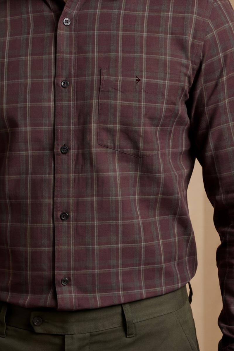 Espresso Stripe Classic Shirt -  D-Brown - 5
