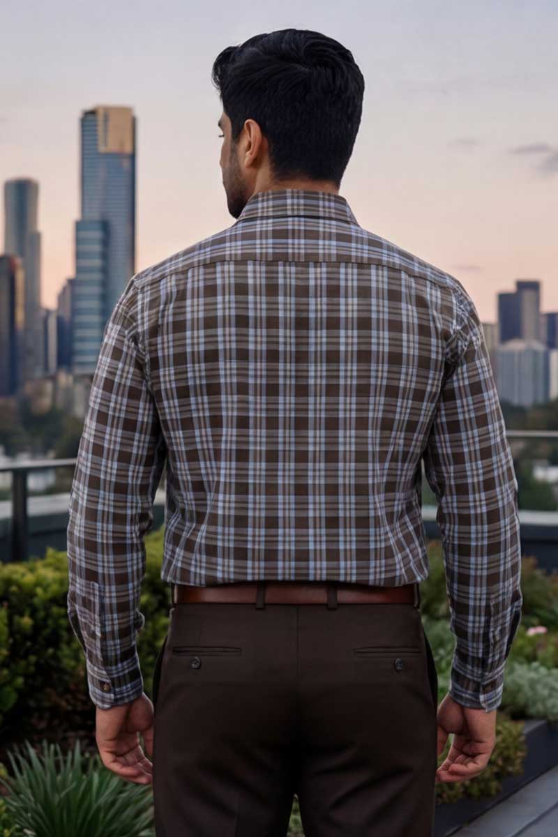 Signature Check Formal Shirt – White - 3