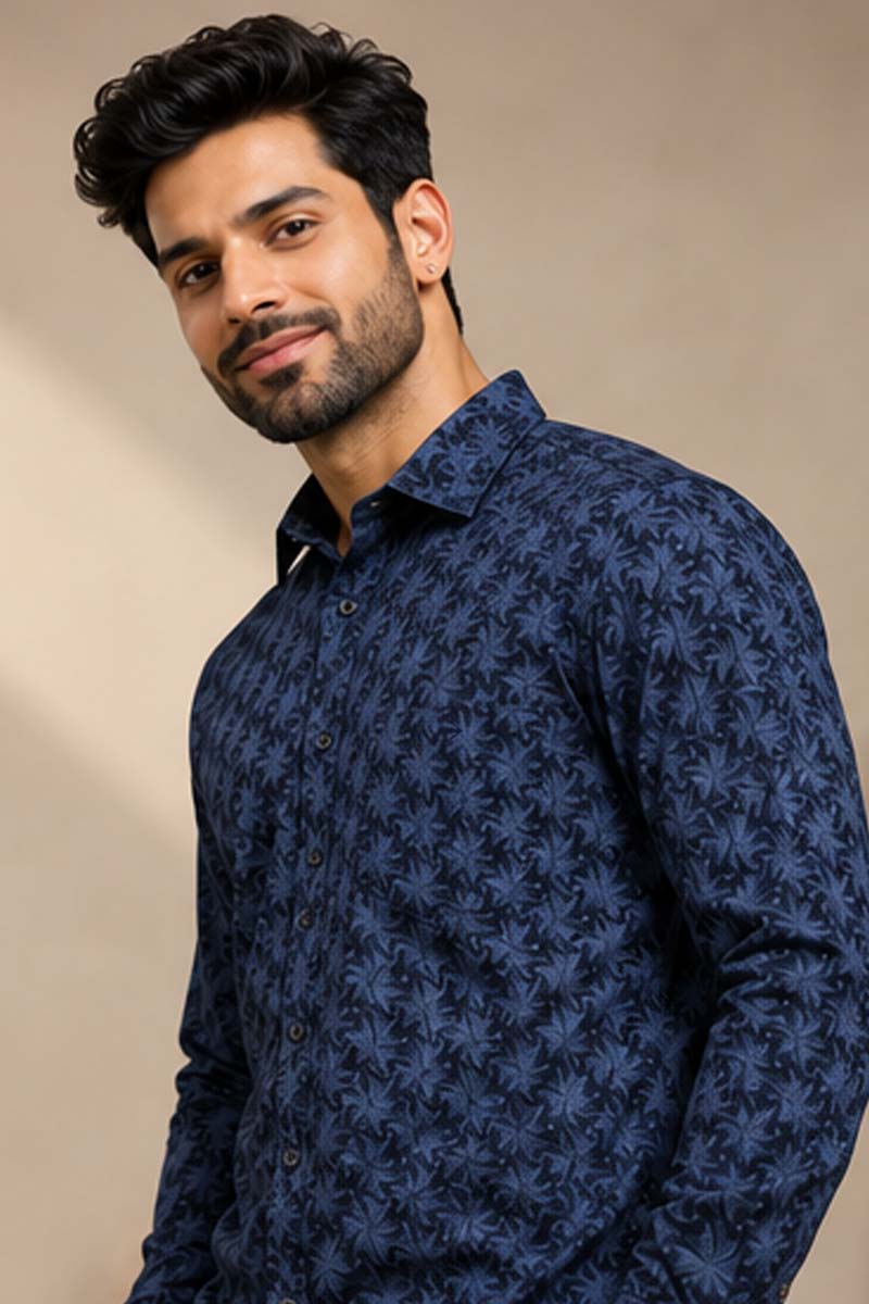 Signature Floral Shirt - D-Blue - 4