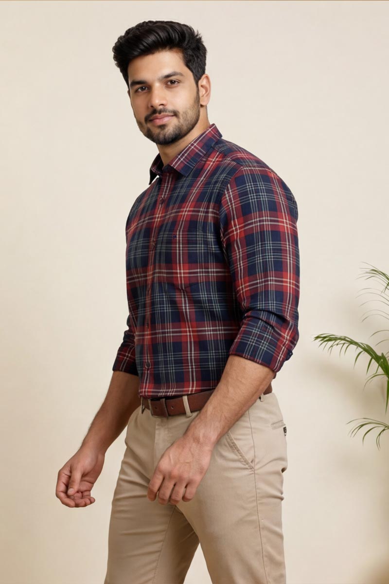 Ruby Red Check Shirt - Red - 2