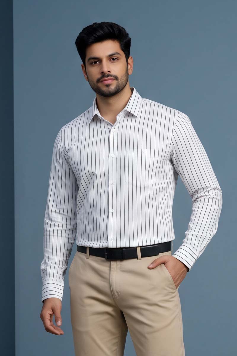 Arctic Stripe Classic Shirt - White