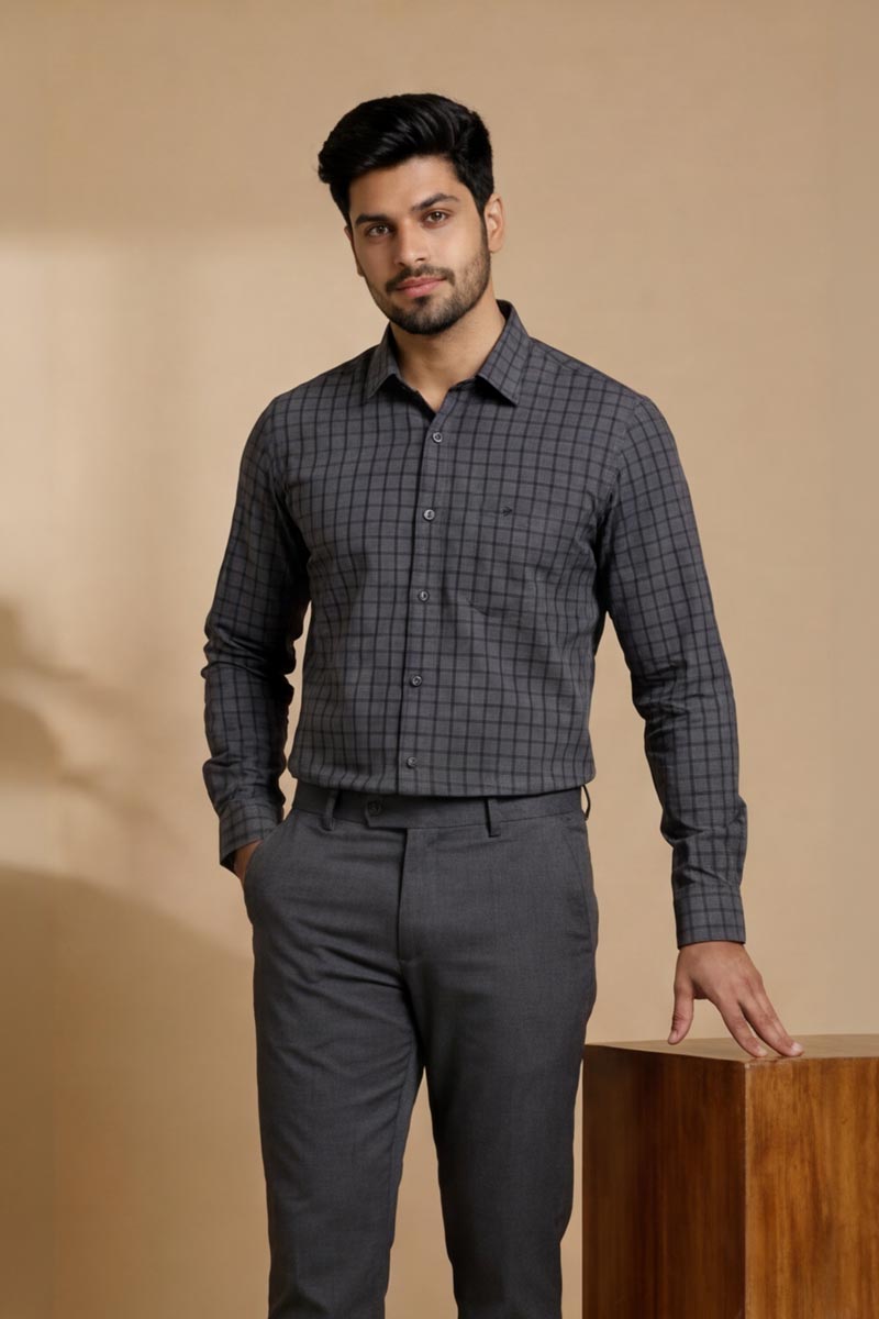 Urban Grey Stripe Shirt - Grey - 5