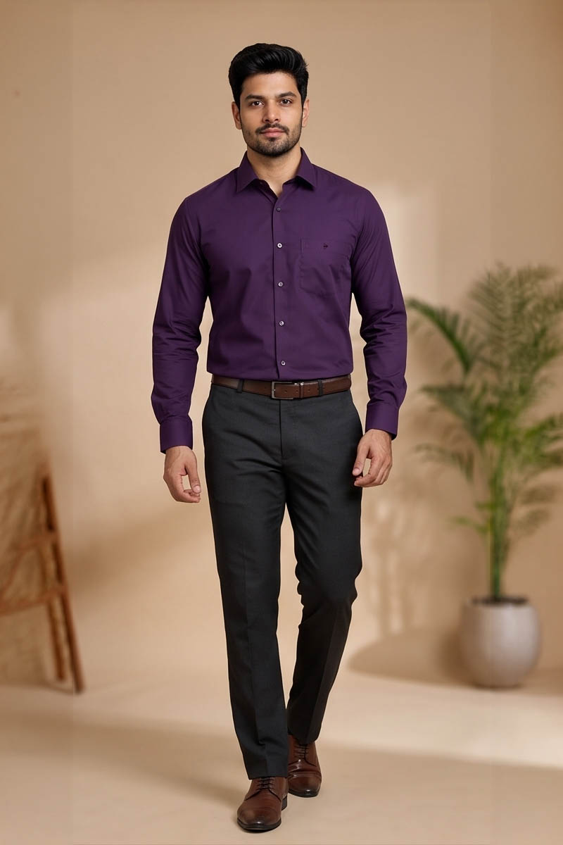 Merlot Classic Shirt - Wine - 4