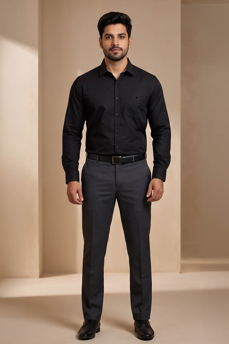 Signature Black Office Shirt - Black