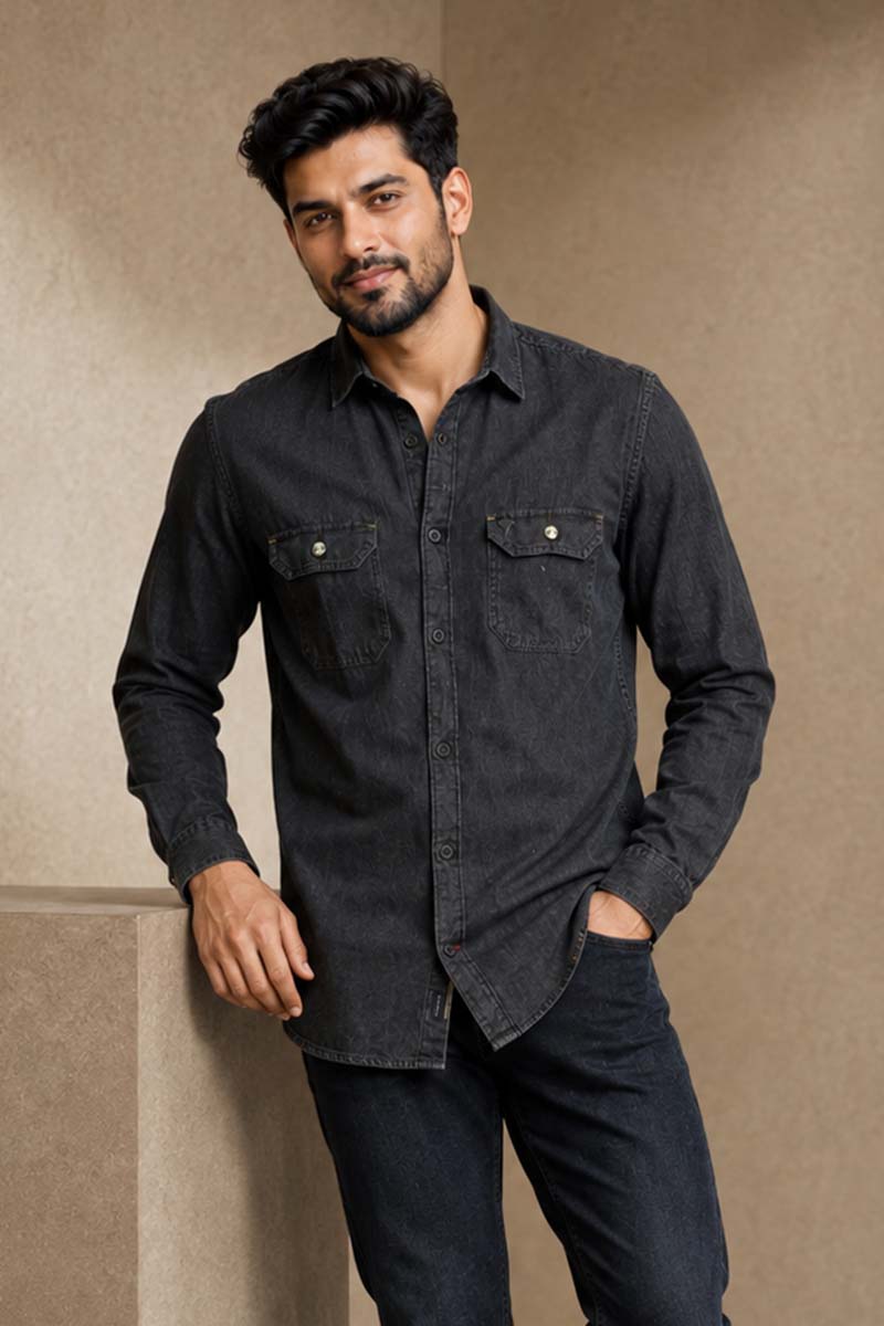 Dark Grey Classic Shirt - D-Grey - 4