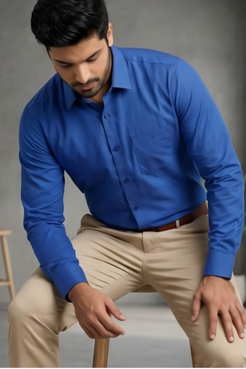 Classic Blue Shirt - A - BLUE - 4