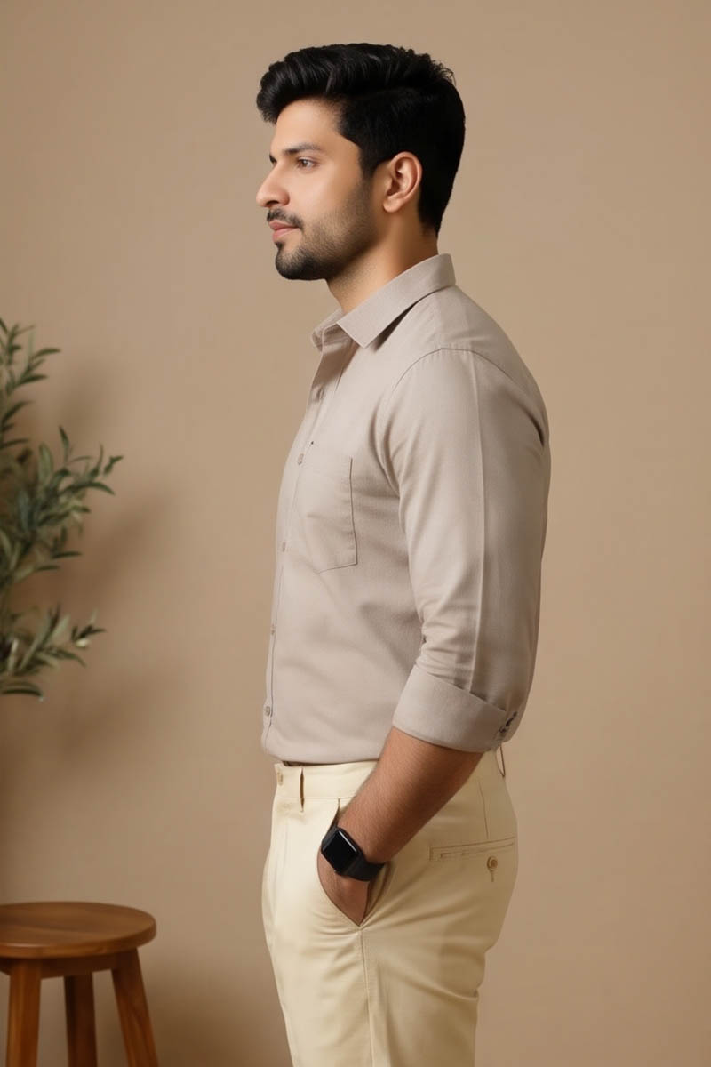 Elegant Sandal Tailored Fit Pants - Sandal - 3