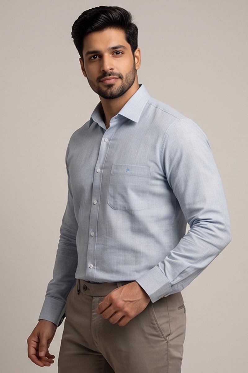 PureLine Formal Shirt in Light Grey - 2