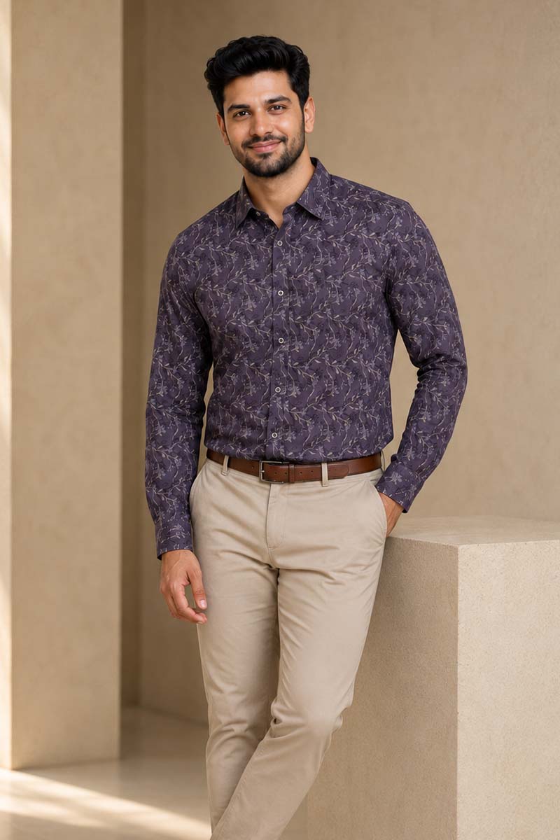 Lilac Charm Shirt -L-Purple - 2