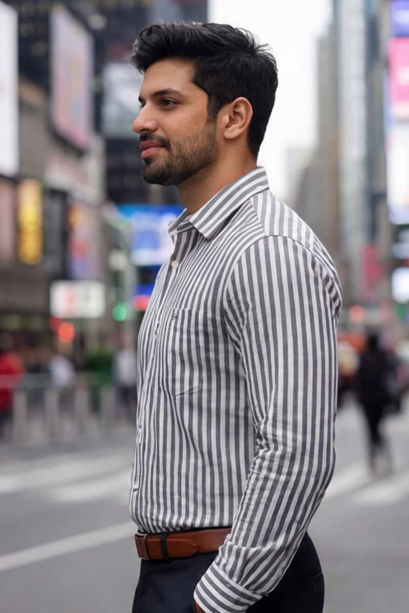 SHIRT Classic Striped (BLACK) - 4