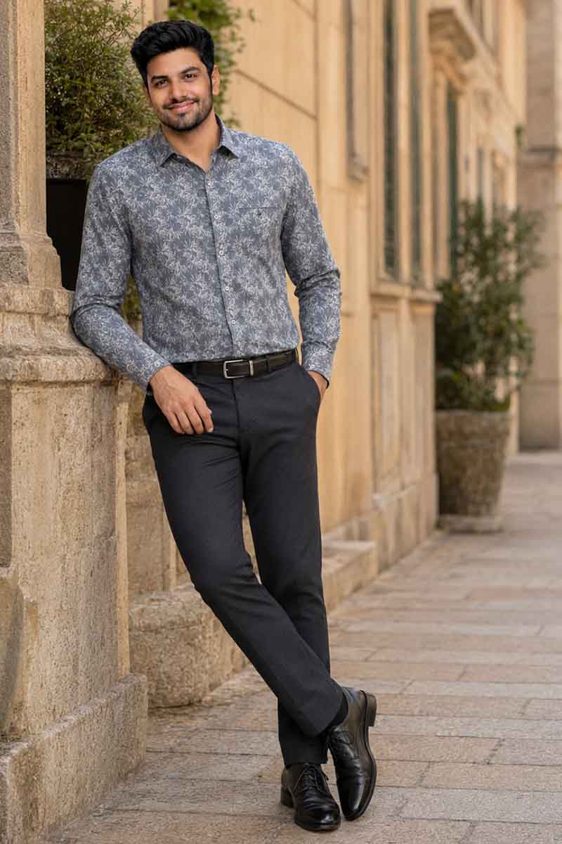 Slate Grey Classic Shirt - E-Grey - 5