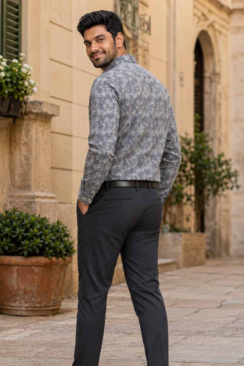 Slate Grey Classic Shirt - E-Grey - 6