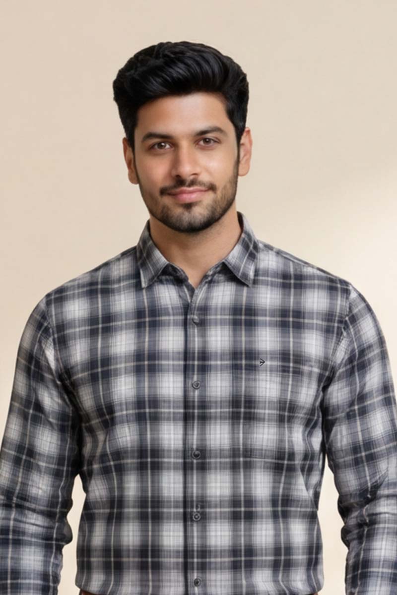 Urban Check Shirt - L-Grey - 5