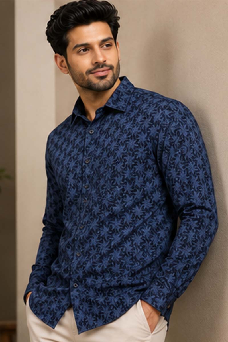 Signature Floral Shirt - D-Blue