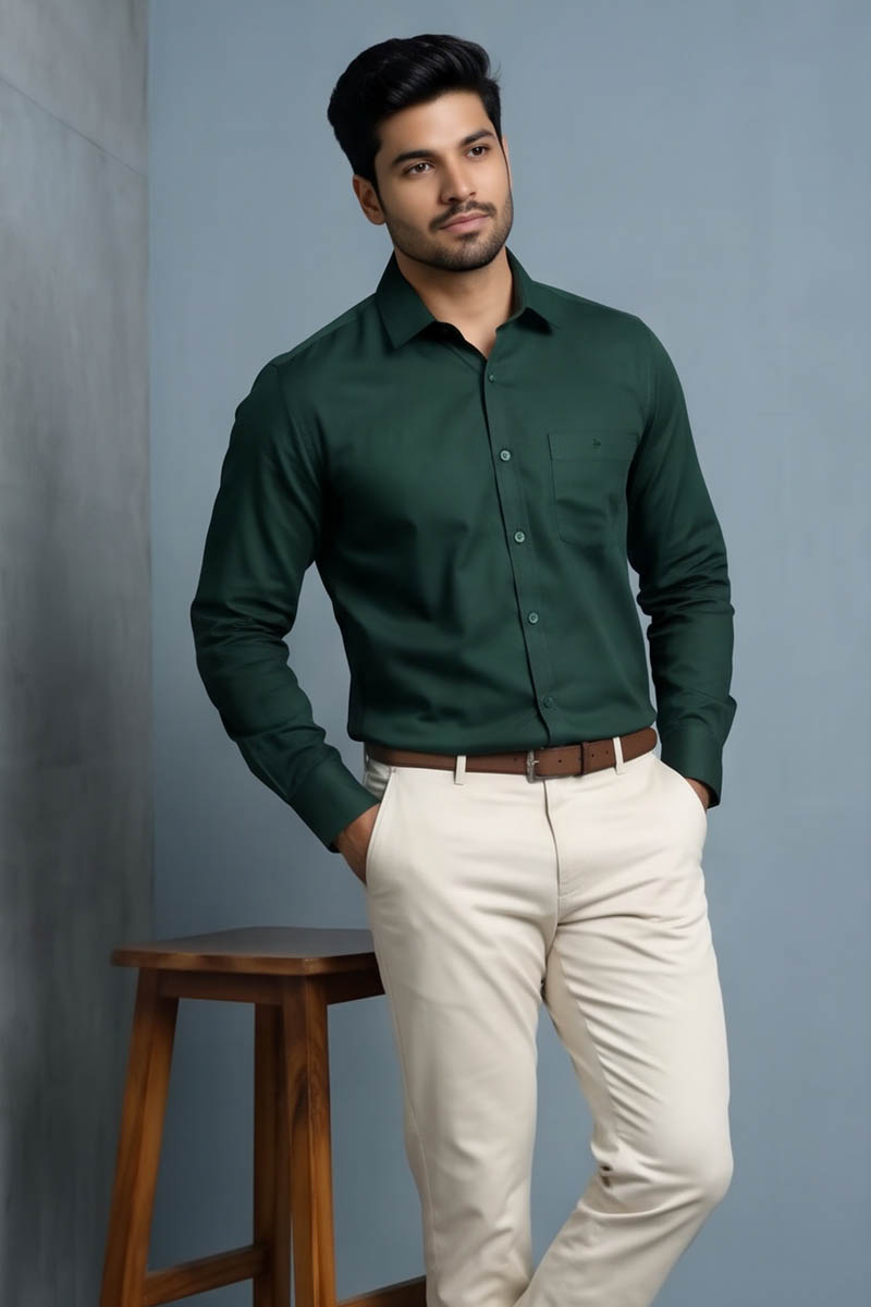 Emerald Green Classic Shirt - 5