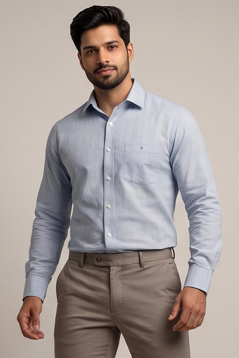PureLine Formal Shirt in Light Grey - 5
