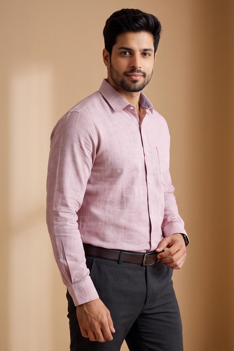 Blush Pink Luxe Shirt -L-Pink