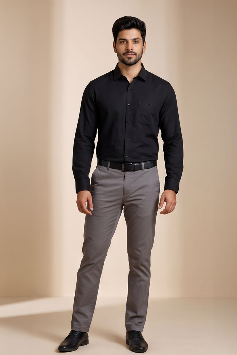 Classic Black Formal Shirt -Black