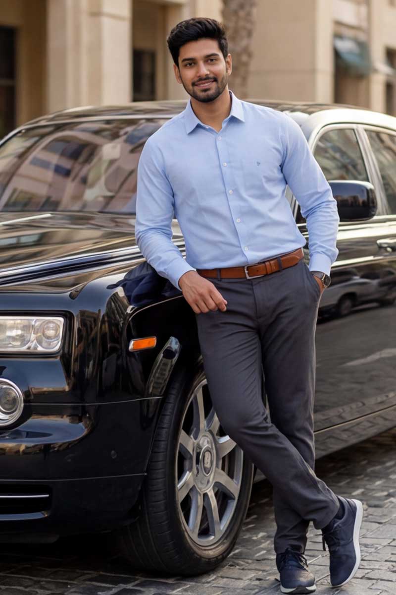 PureLine Formal Shirt – Light Blue - 2