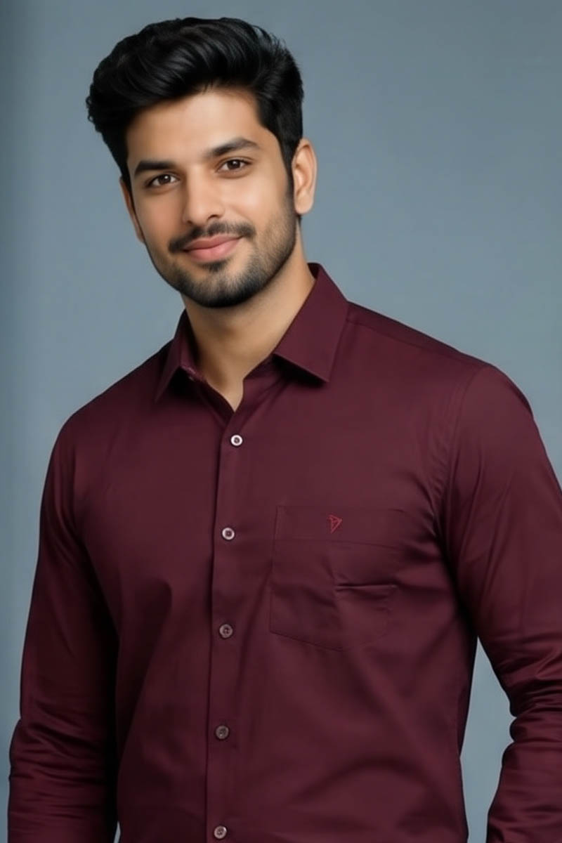 Royal Maroon Shirt - Maroon - 4