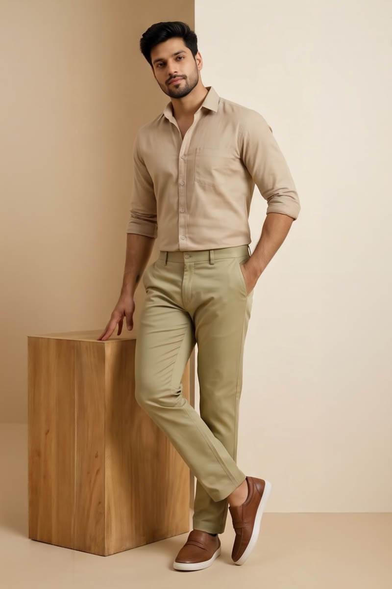 Signature Khaki Trousers - Khaki - 4