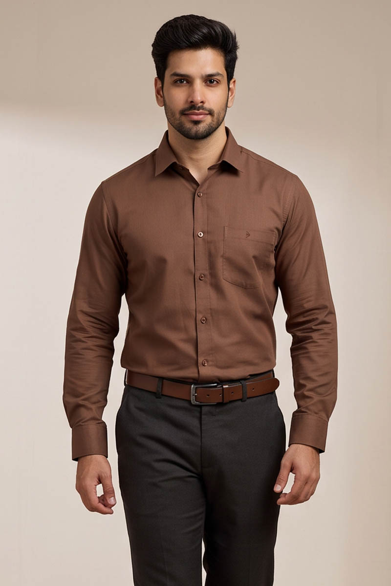 Classic Rust Office Shirt - Rust