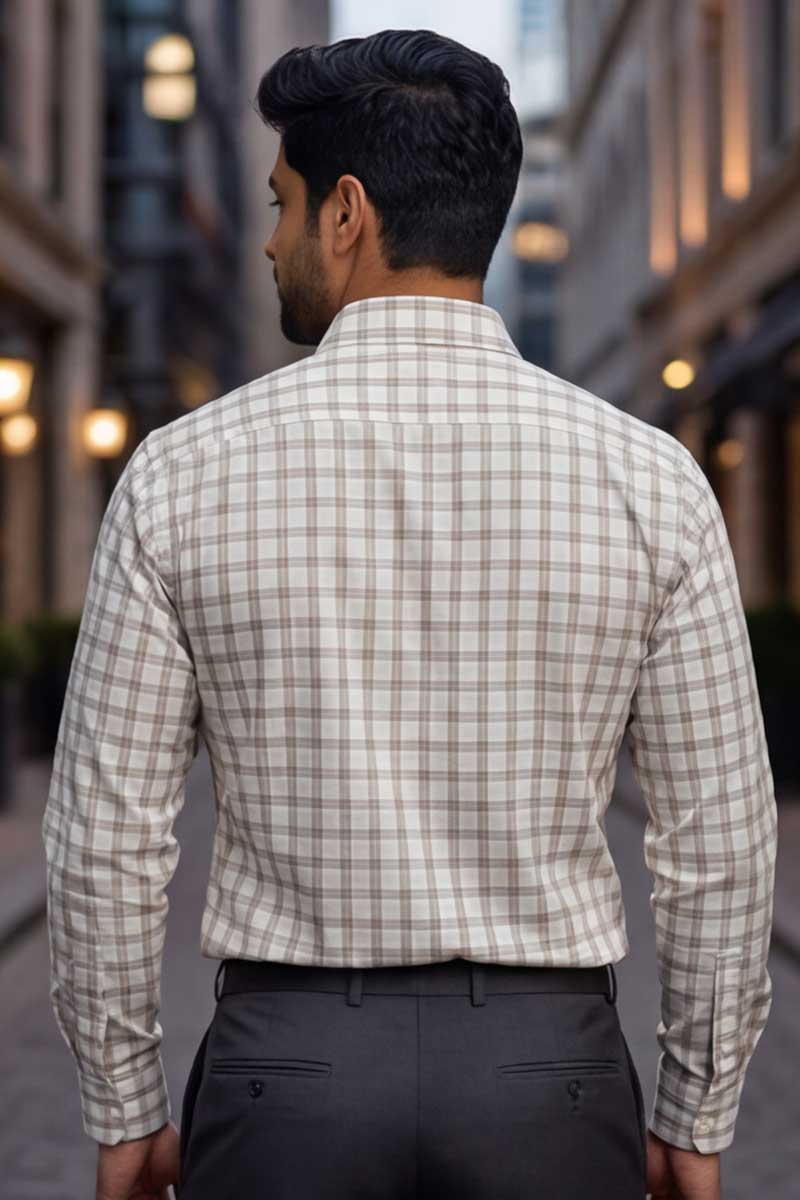Heritage Check Formal Shirt – White - 6