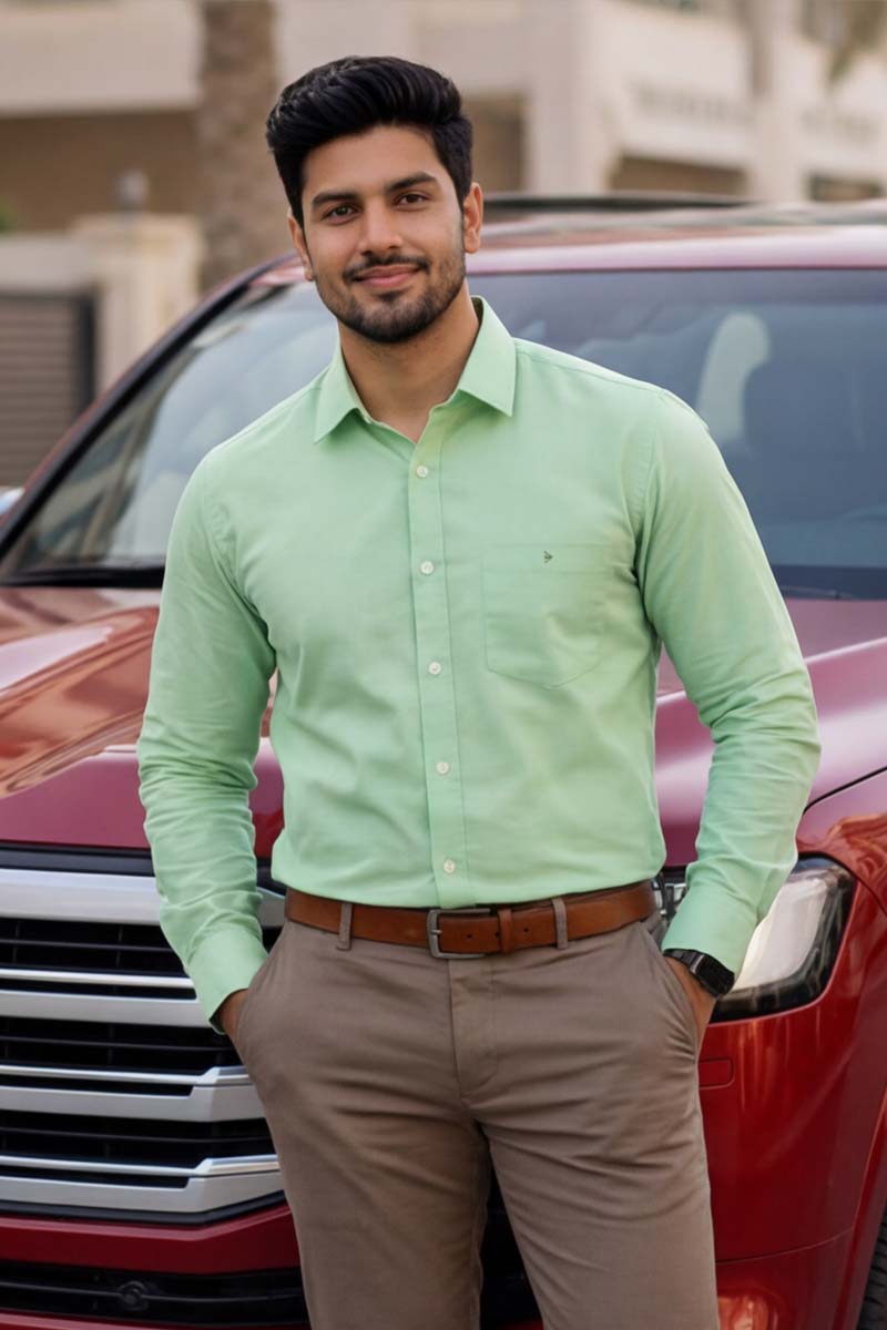 PrimeLine Formal Shirt – Pastel Green - 2