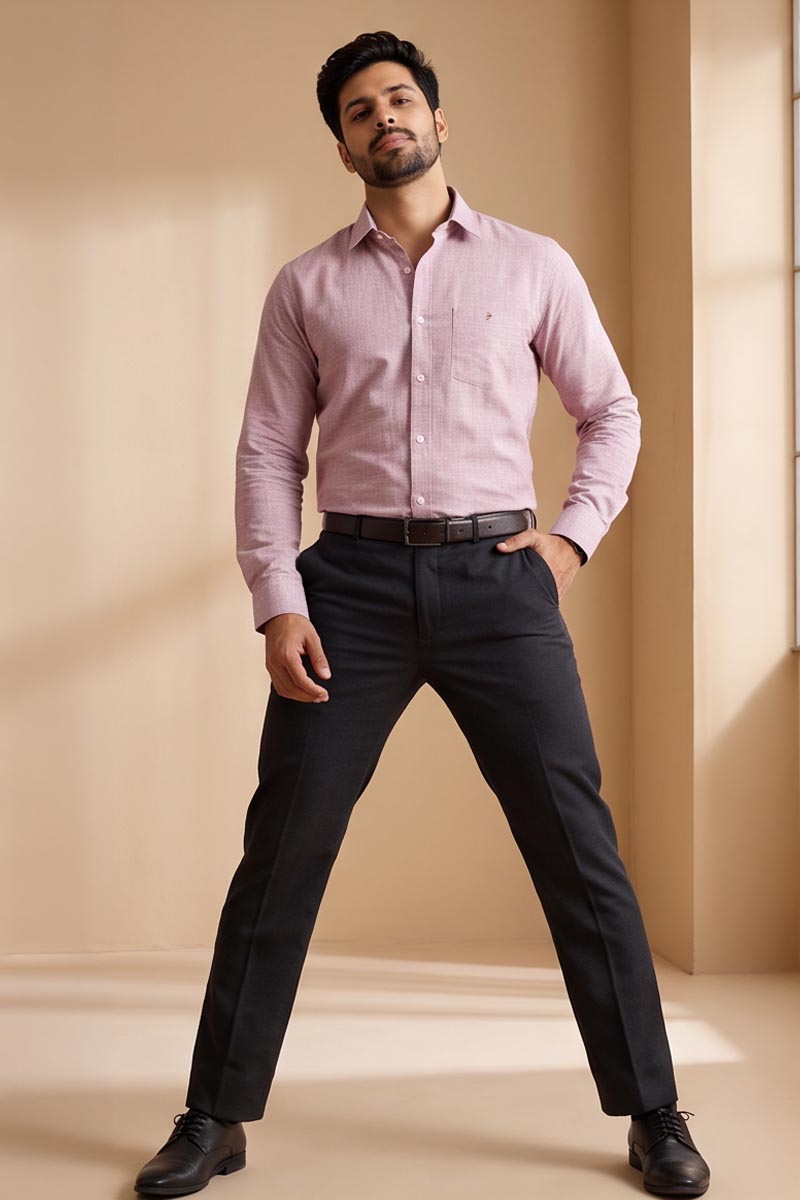 Blush Pink Luxe Shirt -L-Pink - 2