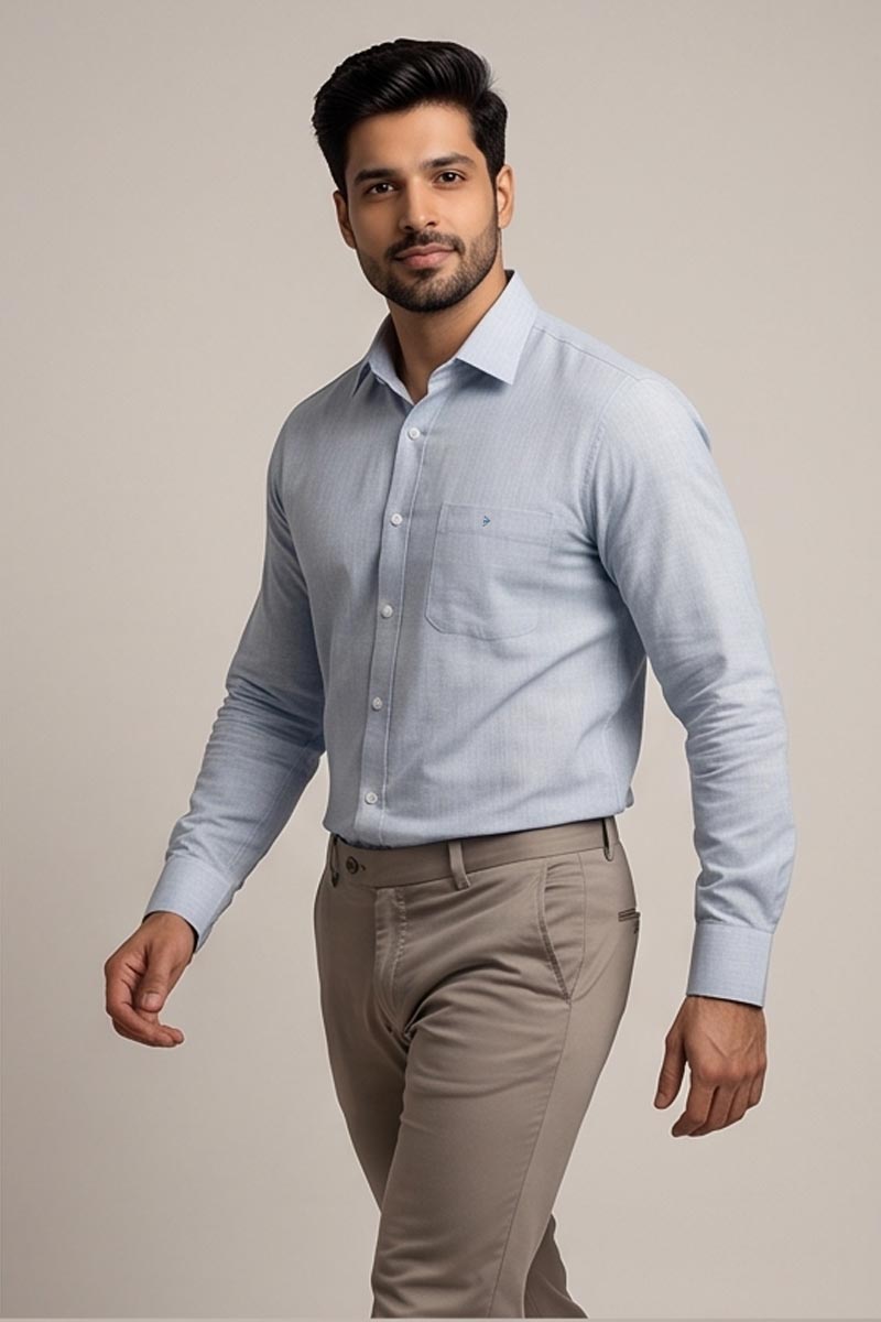 PureLine Formal Shirt in Light Grey - 3