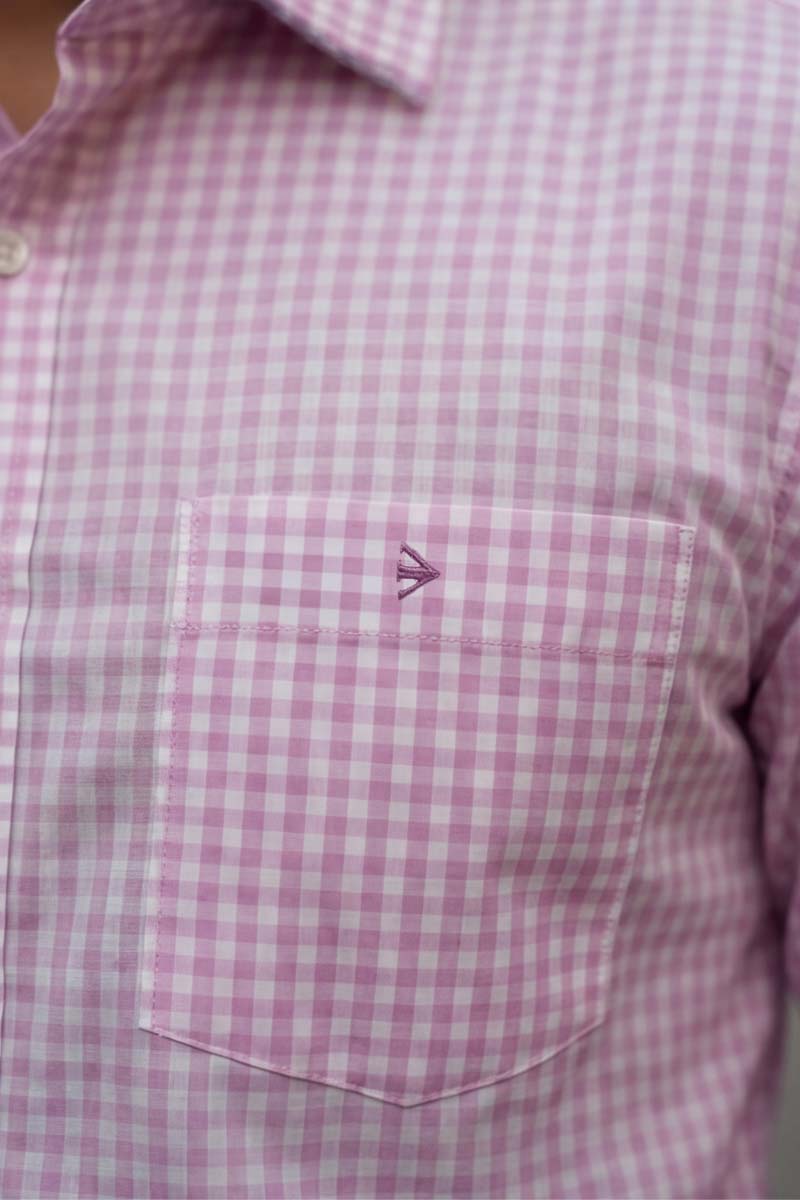 Pink Checks Formal Shirt (Smart Fit - Full Sleeves) - 6