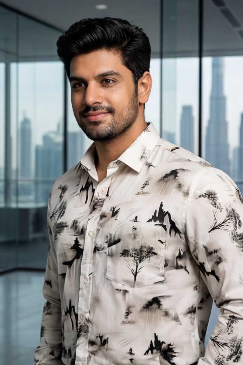 SHIRT - Urban Landscape Long Sleeve Shirt (GREY) - 2