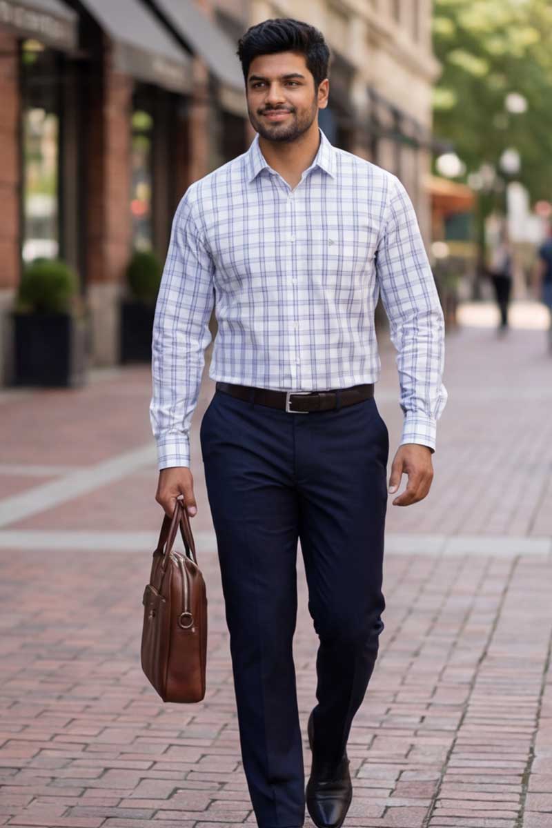 Global Check Series Shirt – White - 4