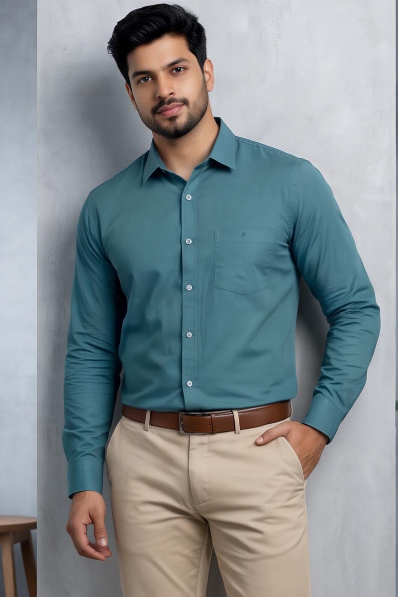 Azure Blue Premium Shirt - S-Blue - 2