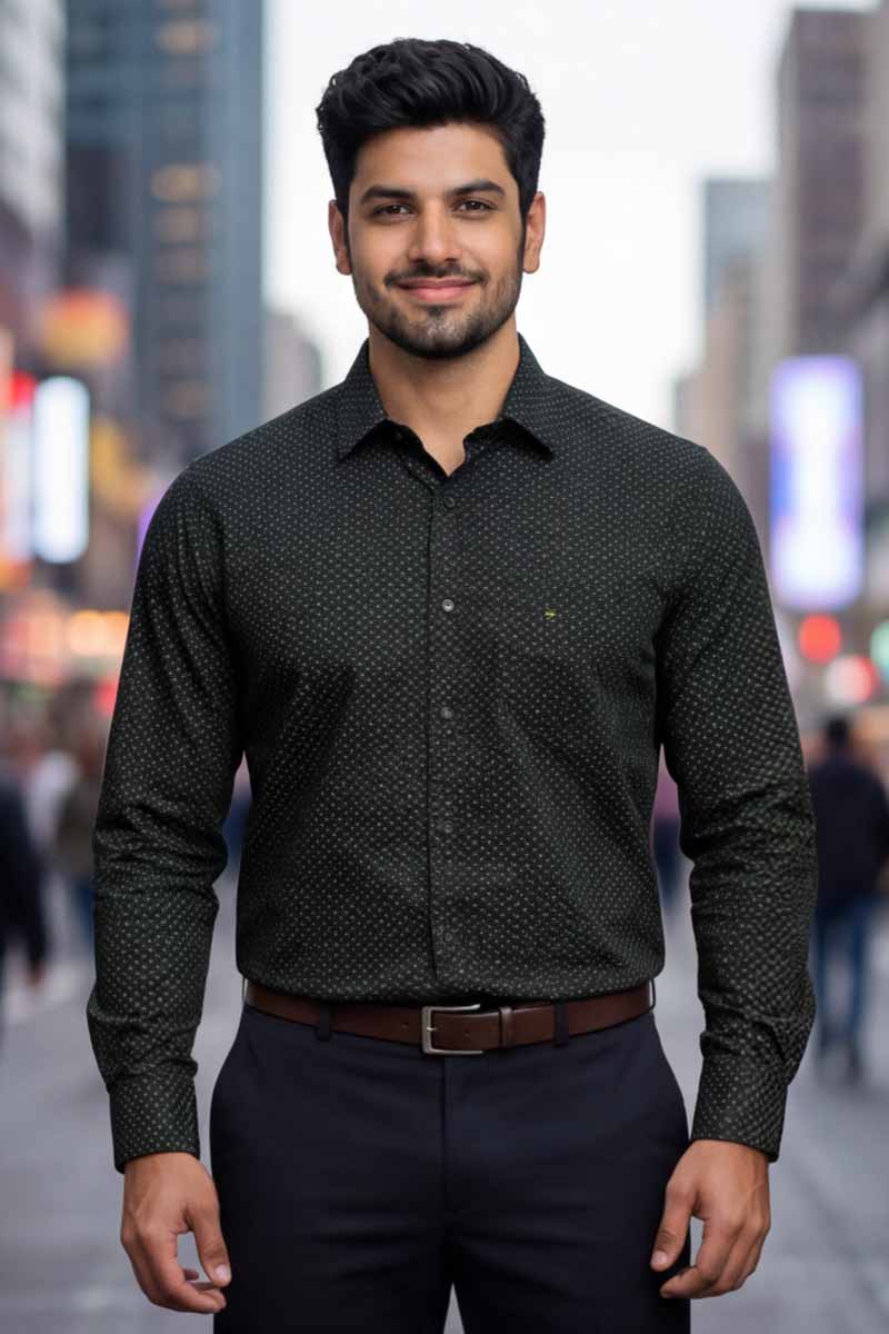 Urban Sophisticate Printed Shirt (Black) - 2