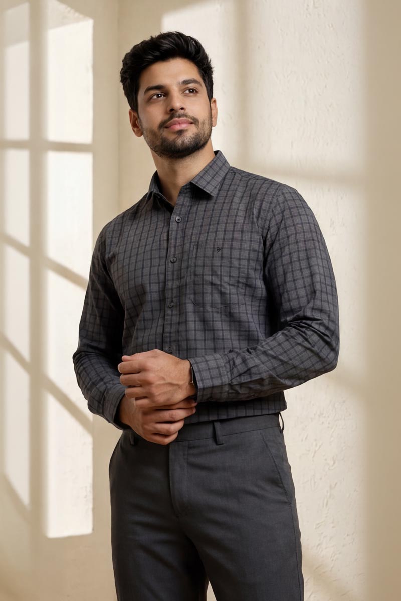 Urban Grey Stripe Shirt - Grey - 4