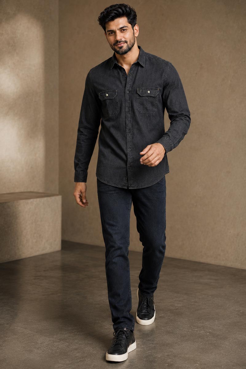 Dark Grey Classic Shirt - D-Grey - 3