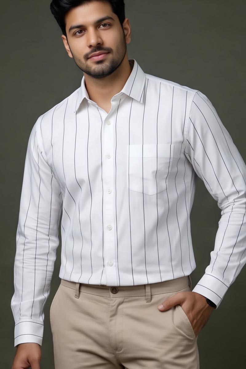 Pure White Classic Shirt - White - 3