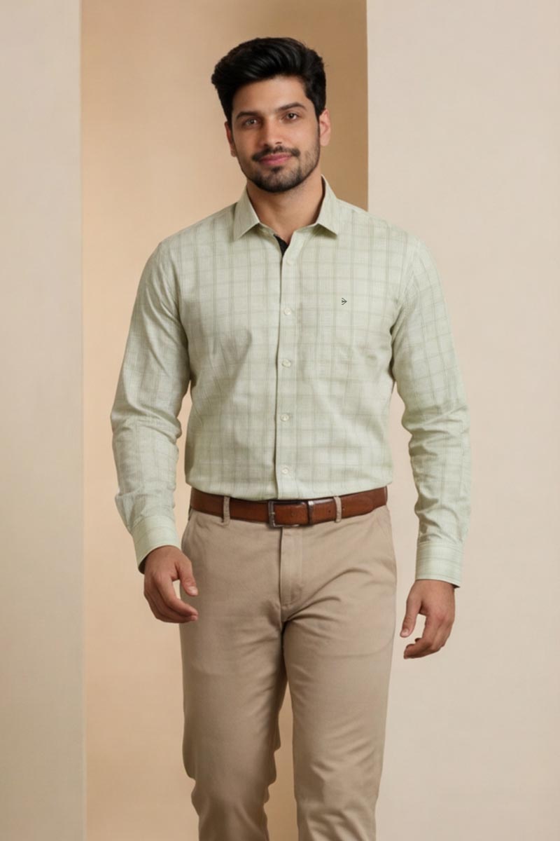 Mint Breeze Check Shirt - L-Green - 2