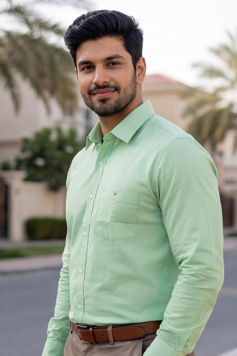 PrimeLine Formal Shirt – Pastel Green - 4