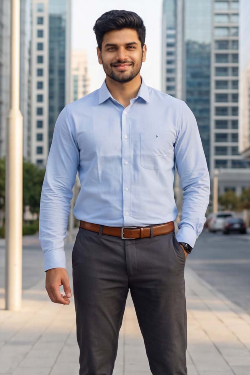 PureLine Formal Shirt – Light Blue - 5