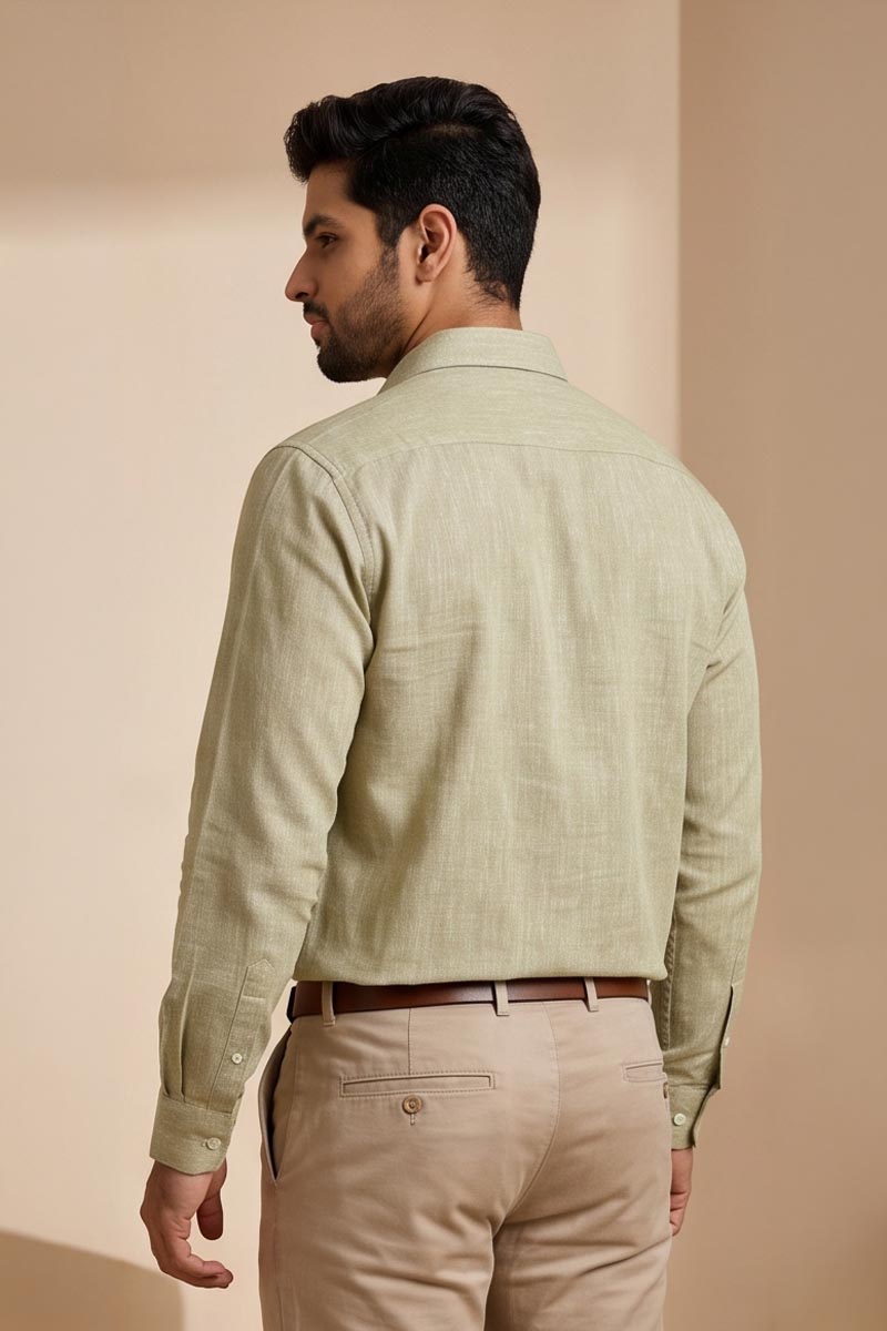 Light Fawn Striated Shirt -Fawn - 6