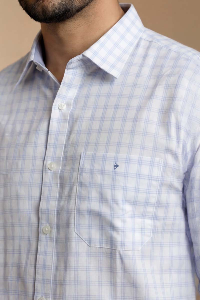 Pearl Line Formal Shirt - L-Blue - 2