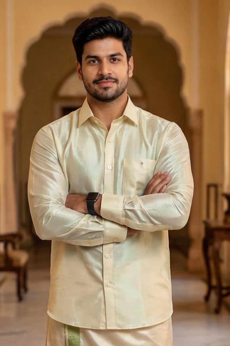 Classic Cream Festive Ensemble-Cream - 4