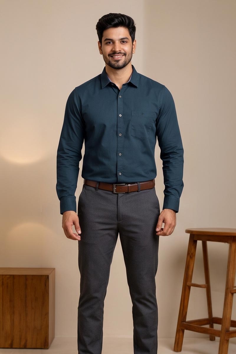 Green Oxford Shirt – Classic Fit- D-Green