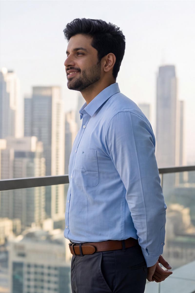 PureLine Formal Shirt – Light Blue - 3