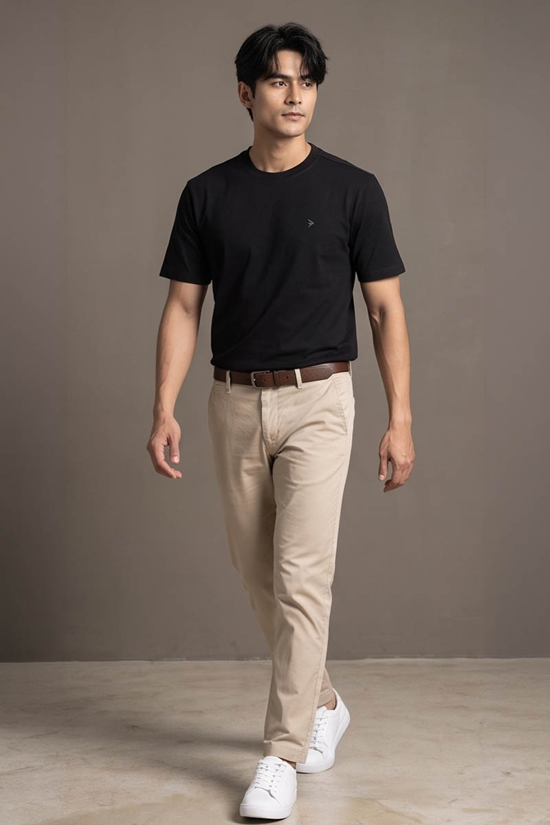 Onyx Basic Crew Neck T-Shirt -Black - 5
